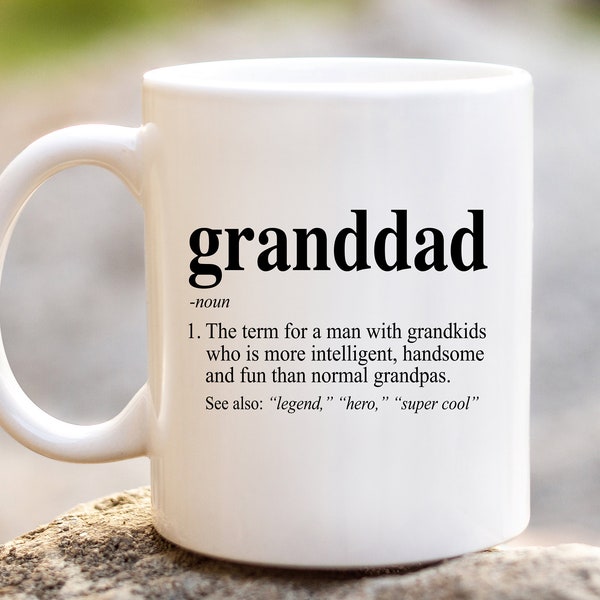 Granddad Definition Coffee Mug | Granddad Defined Cup | Funny Birthday Gift Ideas for Cool Grandpa Fathers Day Present Fathers Grandfather