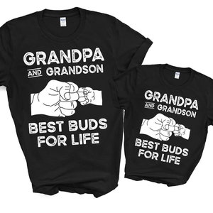 Grandpa and Grandson Best Buds for Life Shirt | Best Buds Shirts for Men Boys | Grandpa Grandson Matching Shirts | Grandpa Christmas Gift