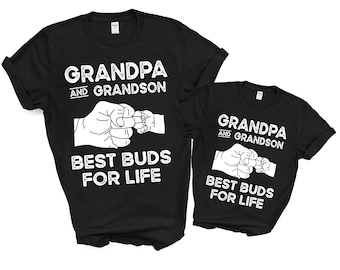 Grandpa and Grandson Best Buds for Life Shirt | Best Buds Shirts for Men Boys | Grandpa Grandson Matching Shirts | Grandpa Christmas Gift