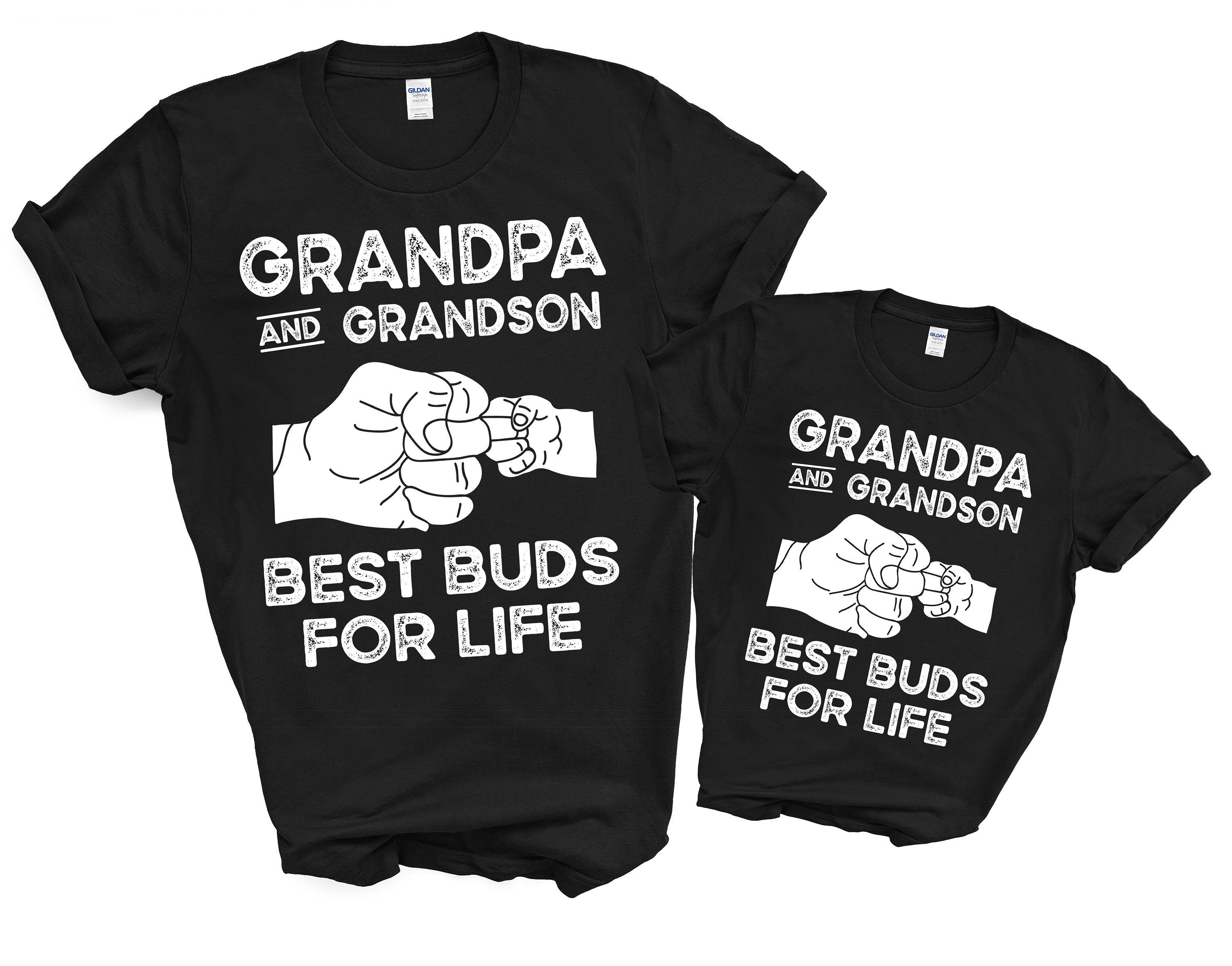 Gramps and Gramp's Little Helper- Matching T Shirts for Grandpa and Me 9-12M / Asphalt