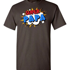 Super Papa Cartoon Bubble Retro Comic Style Shirt Super Papa Tshirt ...