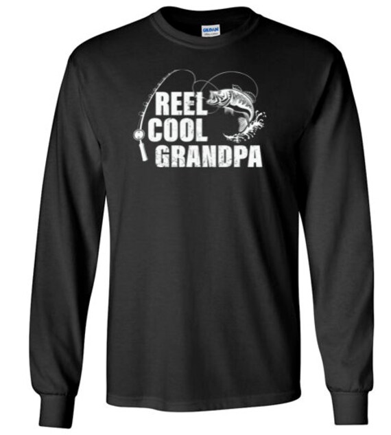 Reel Cool Grandpa Long Sleeve Shirt for Men Grandpa Fishing Shirt