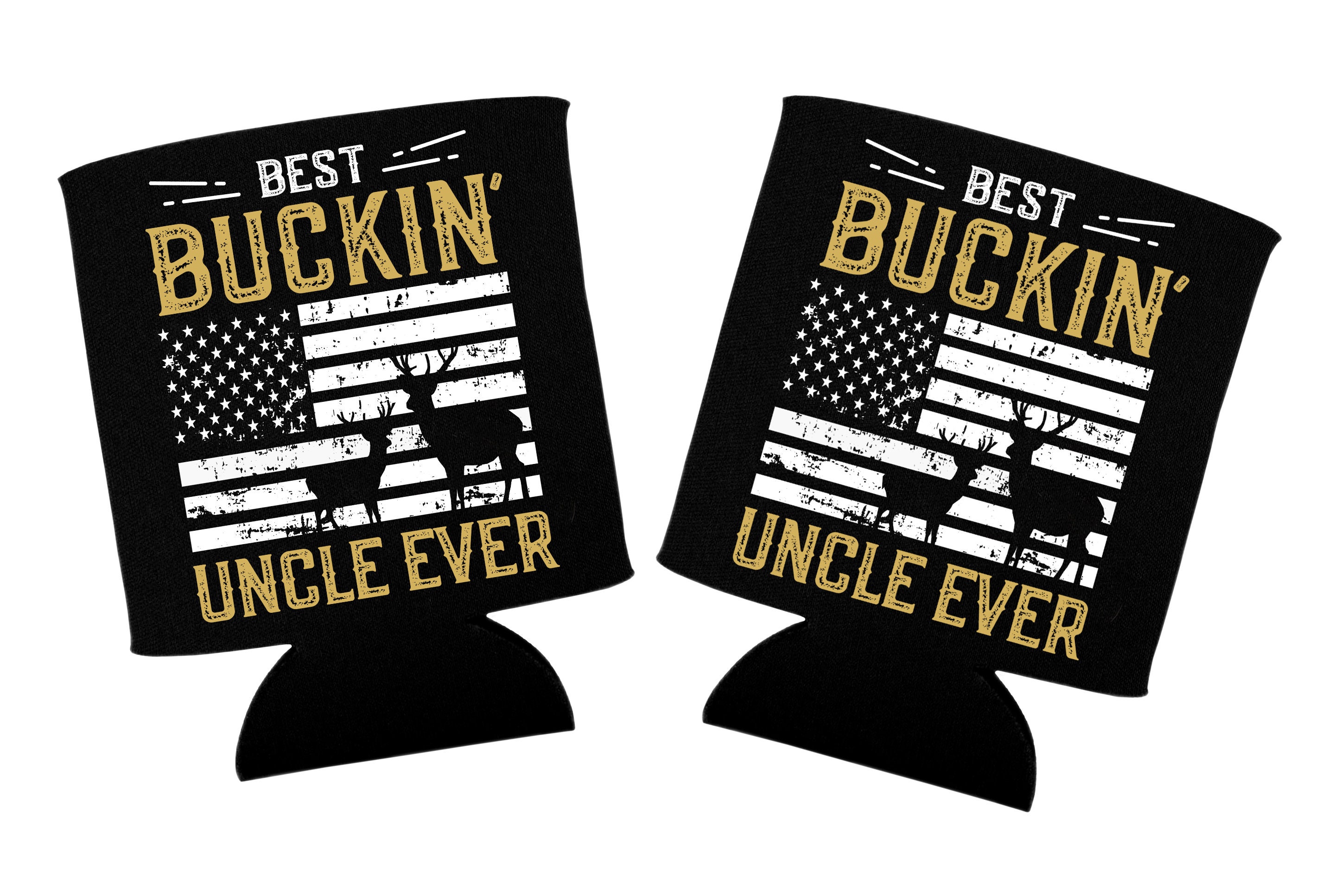 Best Buckin Uncle Ever Can Cooler Sleeve Insulated 12oz Beverage Beer ...