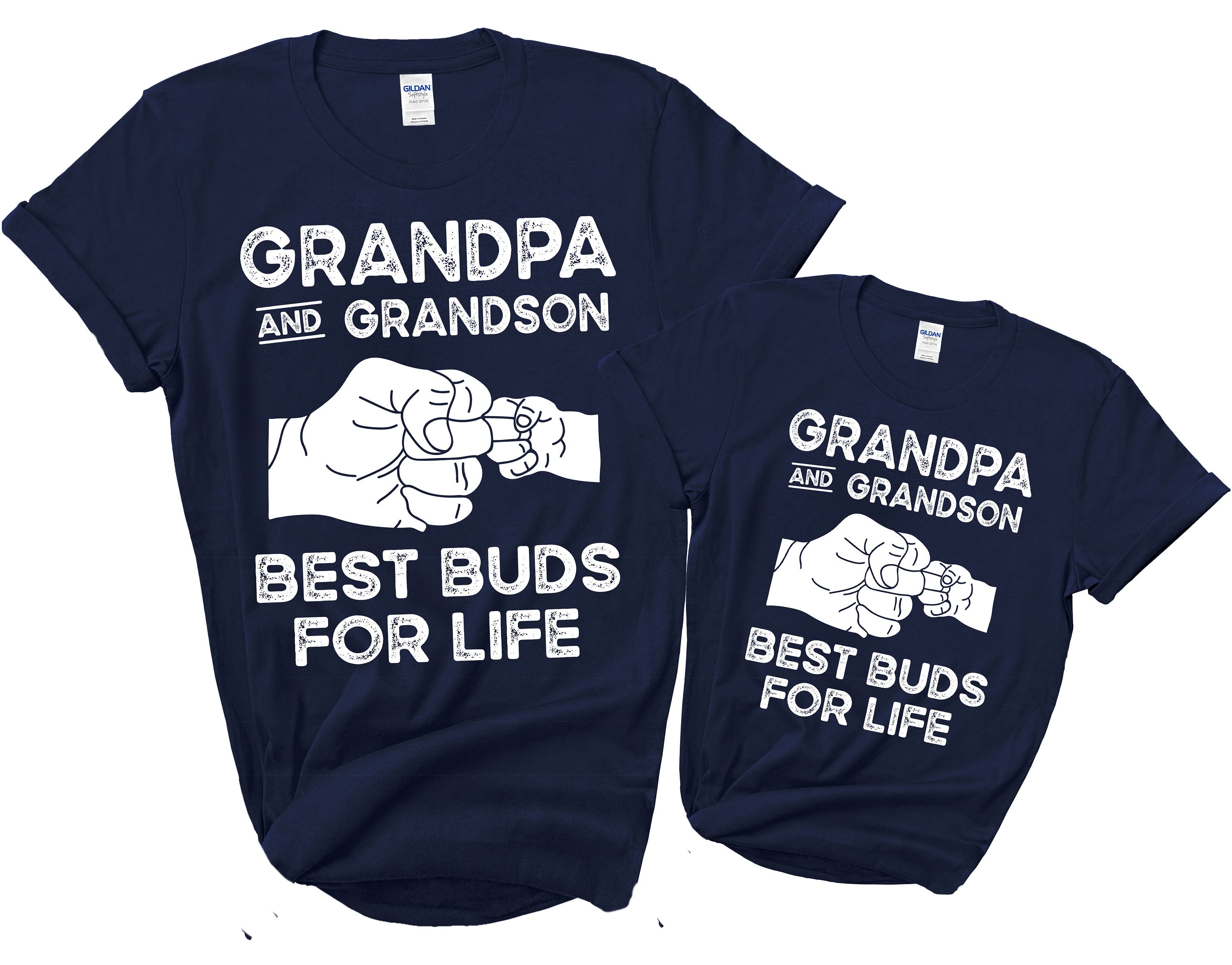 Grandpa shirts blue系 Grandpa and Grandson Best Buds for Life Shirt | Best Buds