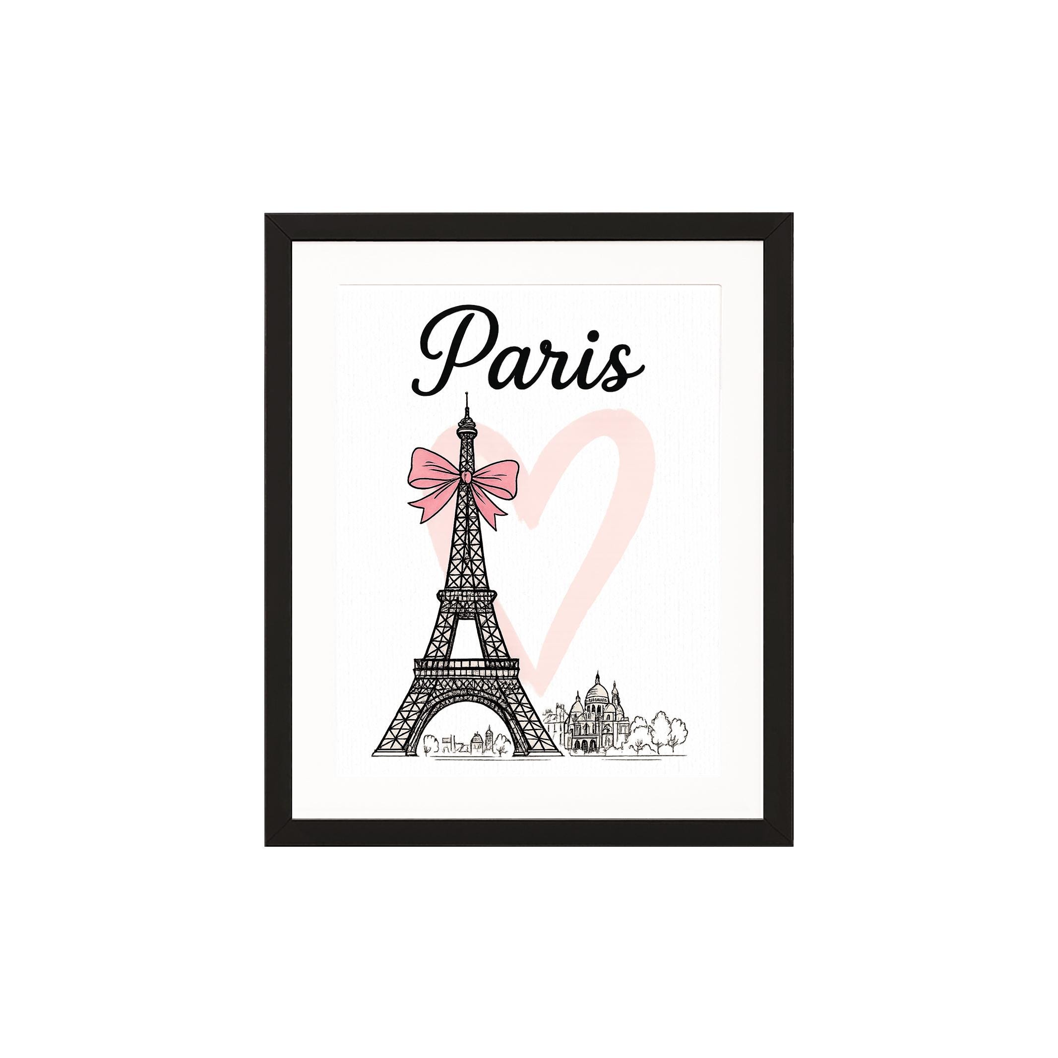 ABAKUHAUS Torre Eiffel Set de 4 Fundas para Cojín, Vista de la Torre