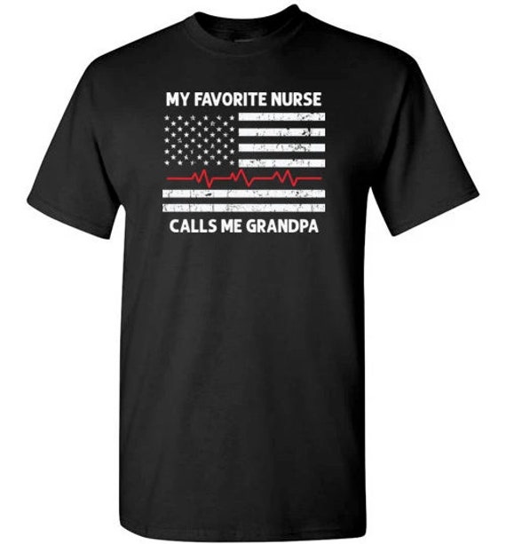 Mens My Favorite Nurse Calls Me Grandpa T-Shirt Mens My Favorite Nurse Calls Me Grandpa T-Shirt