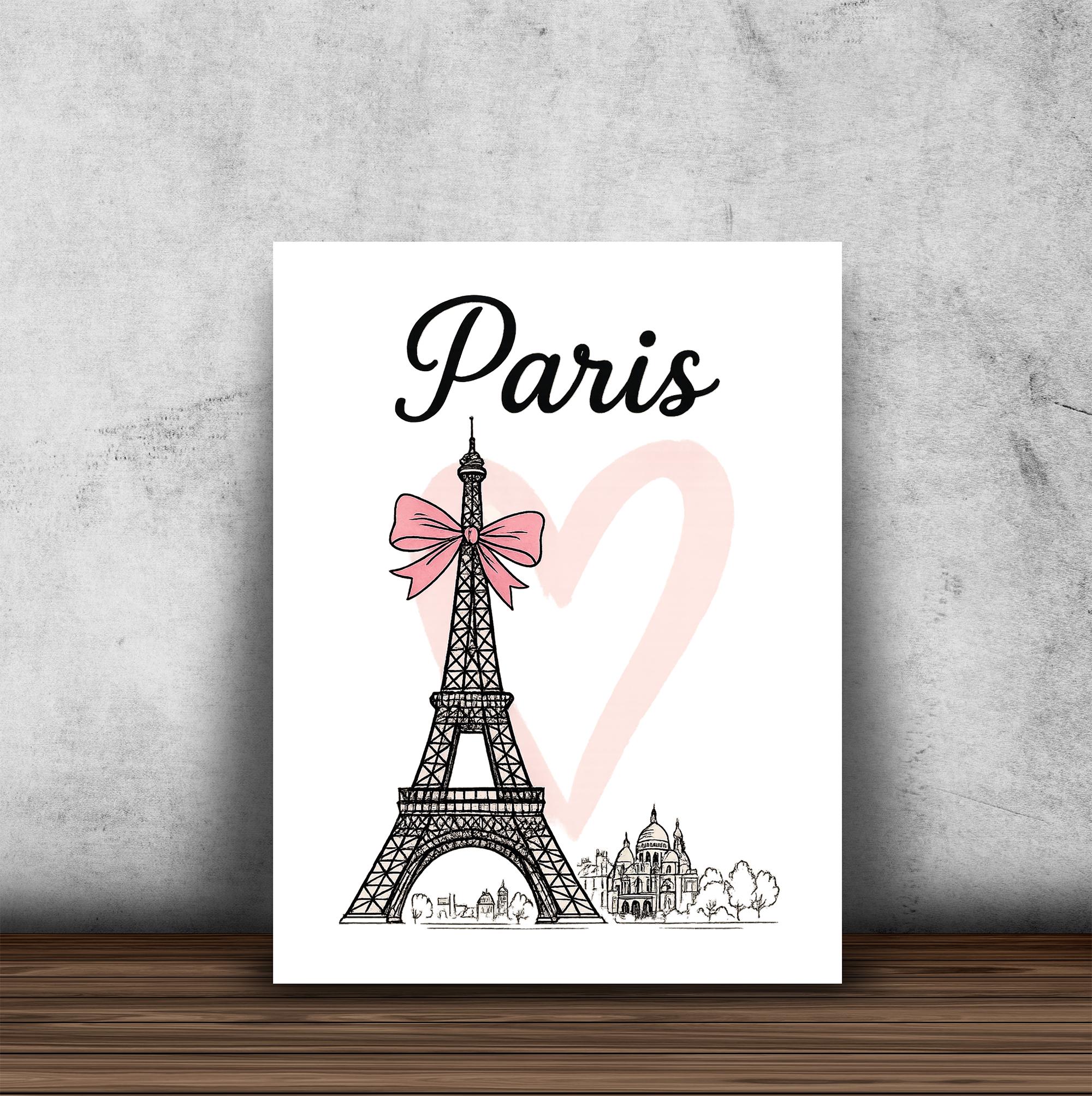 ABAKUHAUS Torre Eiffel Set Copripiumino, Paris Cuore Lettera