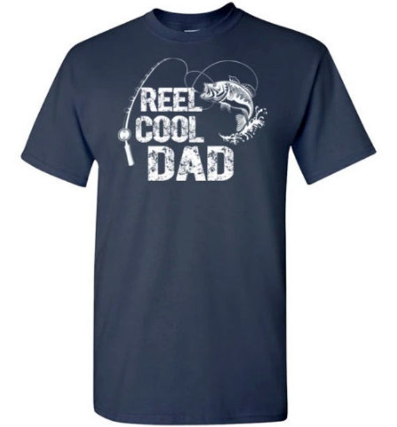 Reel Cool Dad Shirt for Men Dad Fishing Shirts Dad Fishing Birthday Gifts Dad  Fish Tshirts Dad Fisherman Christmas Gift From Kids 
