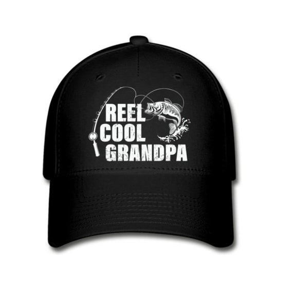 Reel Cool Grandpa Baseball Cap for Men Fishing Hat Birthday