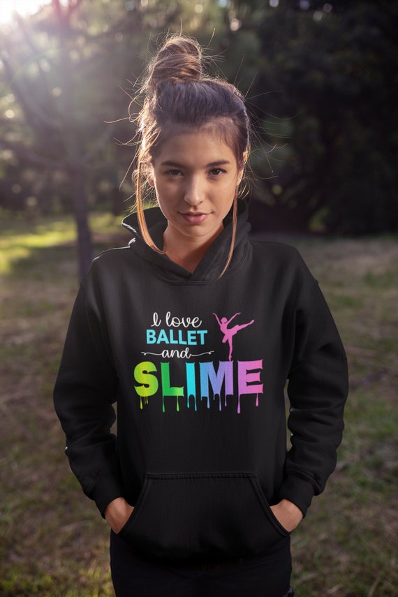 Me encanta el ballet y sudadera con capucha Slime para niñas y