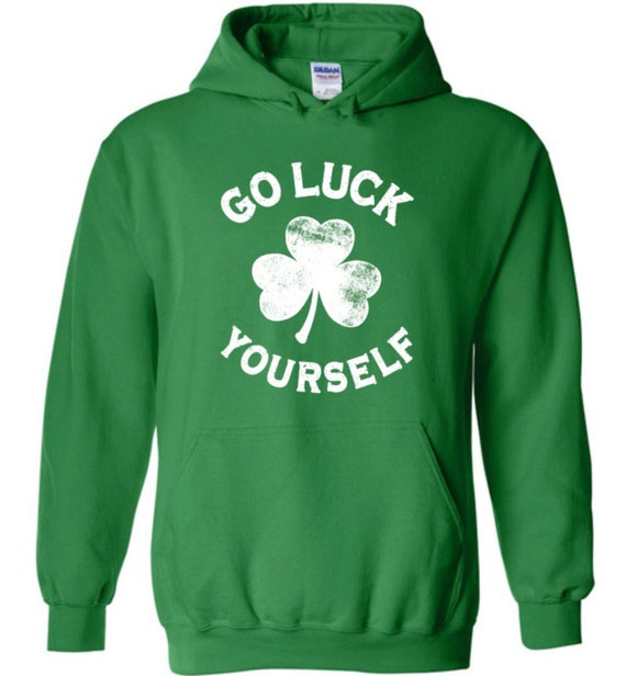 St Patricks Day Funny Go Luck Yourself Shamrock 1 Line Art T-Shirt St Patricks Day Funny Go Luck Yourself Shamrock 1 Line Art T-Shirt
