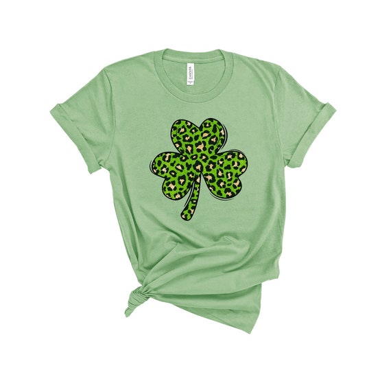 Leopard Shamrock St Patrick's Day Clover Gift Womens Kids T-Shirt Leopard Shamrock St Patrick's Day Clover Gift Womens Kids T-Shirt