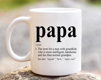 Papa Coffee Mug Coffee Cup Papa Birthday Gift Fathers Day Gift For Papa From Grandkids Funny Papa Mug Gifts For Papa Papa Gifts