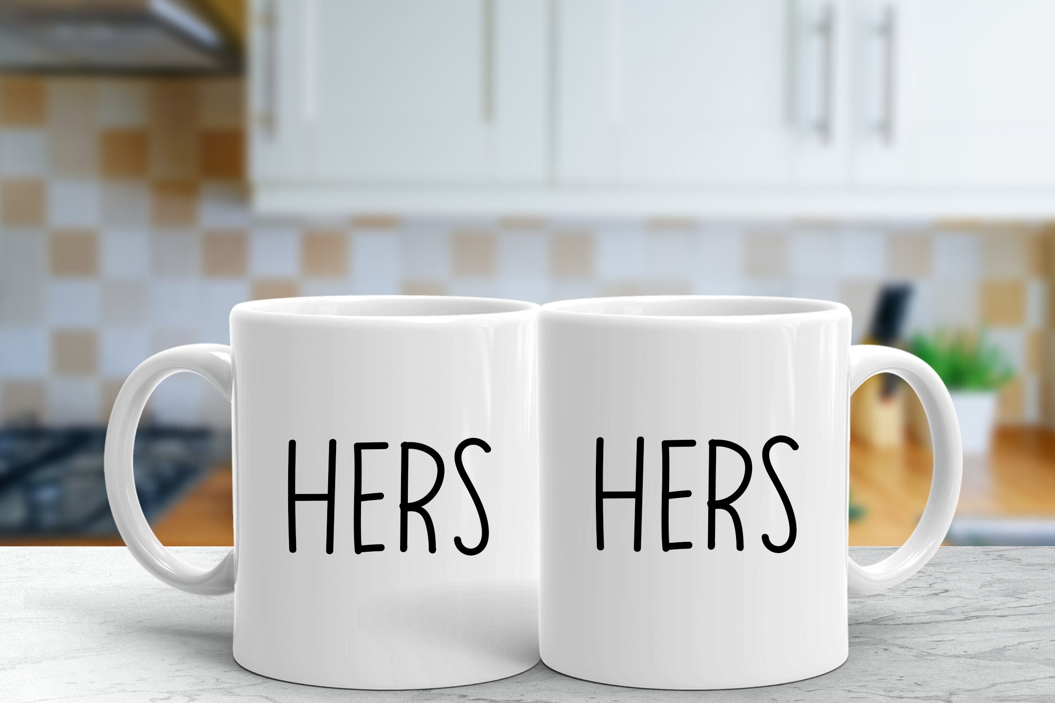 Hers and Hers Matching Mug Set Hers and Hers Gifts Lesbian