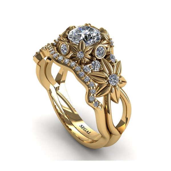 Unique Wedding Ring Set Etsy