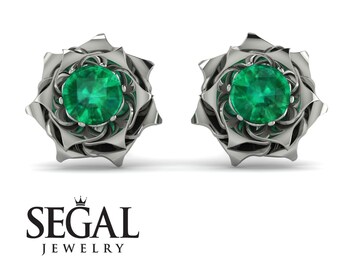 Gold Over Sterling Silver Rose Flower Stud Earrings - Etsy