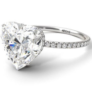 2.5 ct Lab created Diamond Engagement Ring White Gold Heart Shape Lab grown Diamond Ring - Noelle