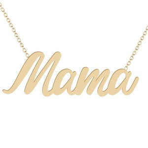 14k Gold Mama Necklace Yellow Gold Mama Necklace Jewelry Perfect Gift for Mother Day
