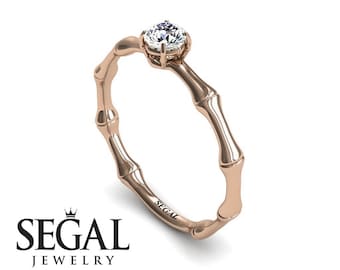 Solitaire Engagement Ring 14k Rose Gold Classic Ring Unique Engagement Ring Diamond Ring Vintage Ring Solitaire Engagement Ring - Charlotte