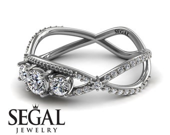 Art Deco Engagement Ring 14k White Gold Deco Ring Antique Engagement Ring Diamond Ring Victorian Ring Art Deco Engagement Ring - Natalie