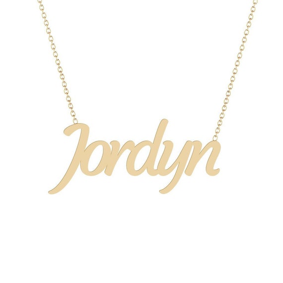Jordyn Name Necklace 14K Gold 14K Rose 
