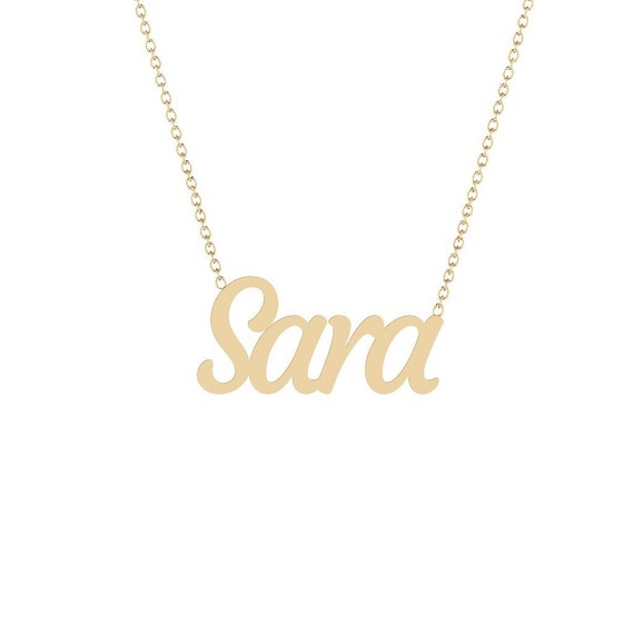 アクセサリー Sara Sara Name Necklace 14K Yellow Gold - 14K Rose Gold - 14K White