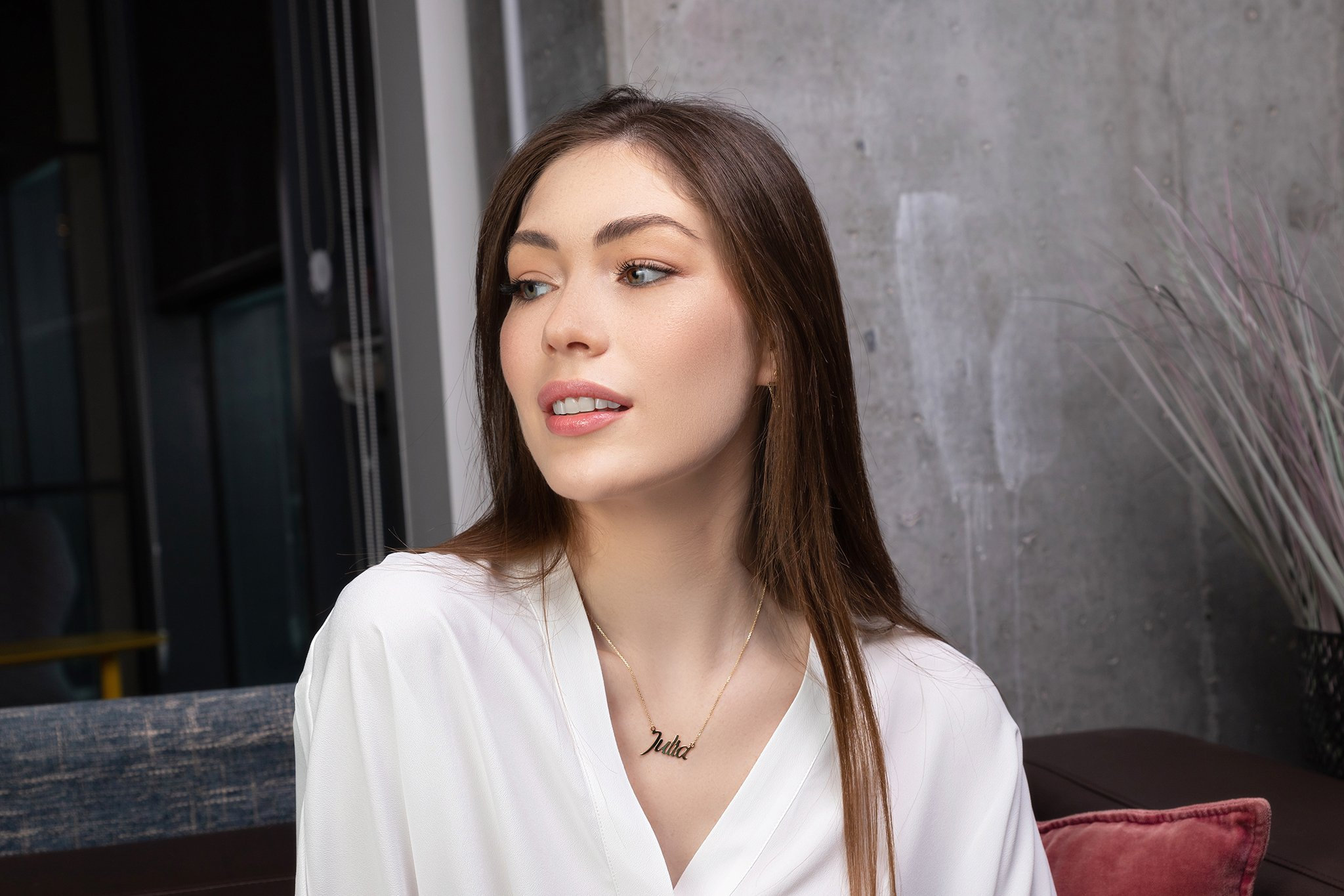 Daisy Name Necklace 14K Yellow Gold - 14K White Gold - 14K Rose