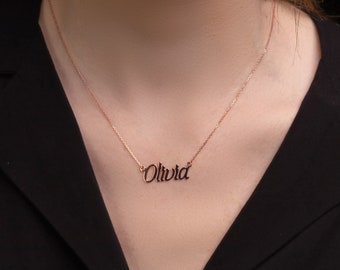 Arya Name Necklace 14K White Gold 14K 