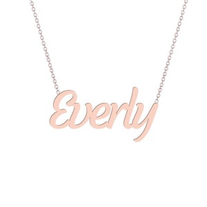 Everly Name Necklace Gold - Etsy
