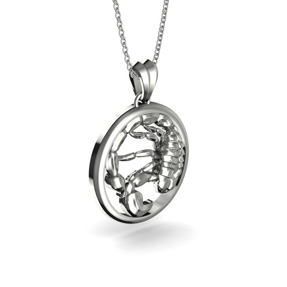 Scorpio Necklace White Gold 14K-18K 