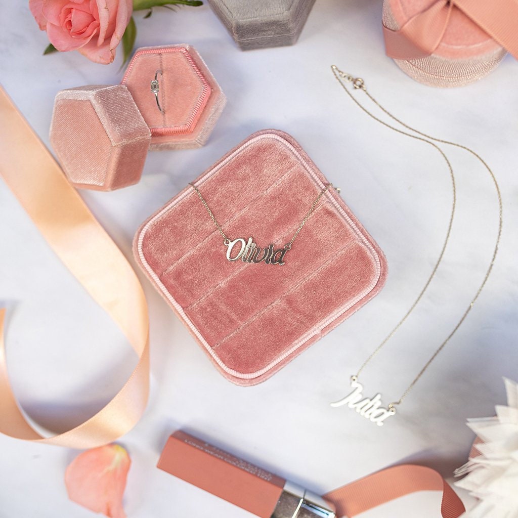 14K Gold Arabic Name Necklace Custom Name White Gold Rose Etsy