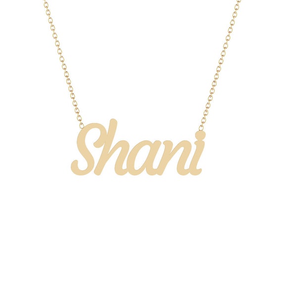 Hebrew Name Necklace Gift for Her 14K 