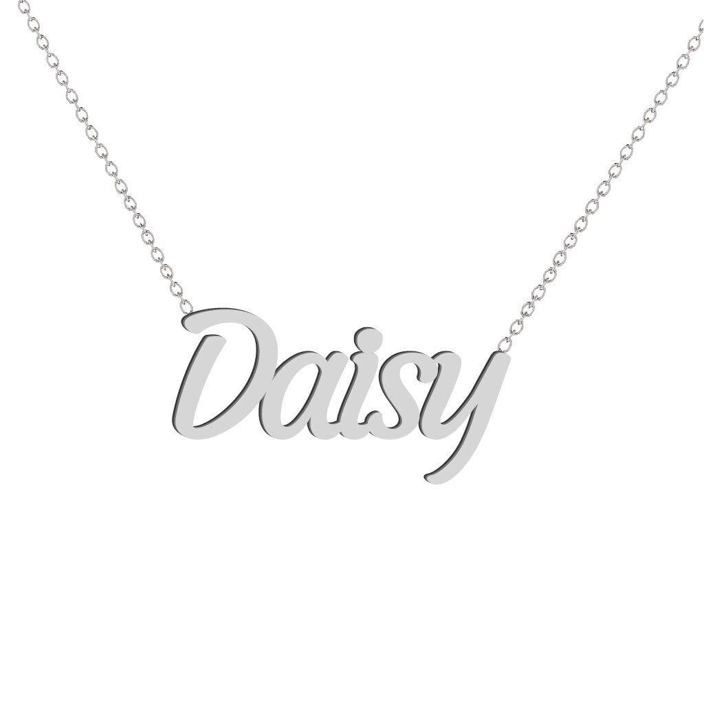 daisy♡14kgf Daisy Name Necklace 14K Yellow Gold - 14K White Gold - 14K