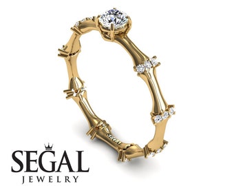 Unique Engagement Ring Yellow Gold Diamond Ring 1920S Ring Classic Ring Vintage Ring 14k Yellow Gold Unique Engagement Ring - Grace