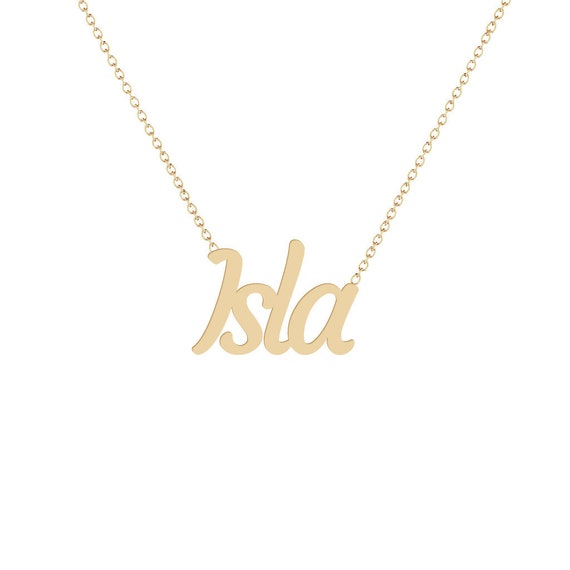 Isla Name Necklace 14K White Gold 14K 
