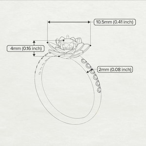Rose Gold Engagement Ring Rose Gold Lotus Engagement Ring Unique Lotus Ring 14K Rose Gold Lotus Flower Ring Unique Engagement Ring - Lotus