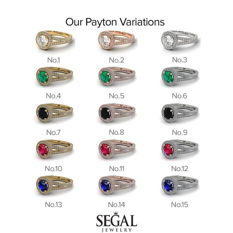 Milgrain Engagement Ring White Diamond 14K-18K Rose Gold Ring Milgrain Round Diamond Ring Engagement Gift - Payton image 7