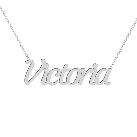 アクセサリー victoria necklace YG Victoria Name Necklace 14K Gold - 14K Rose Gold - 14K White Gold