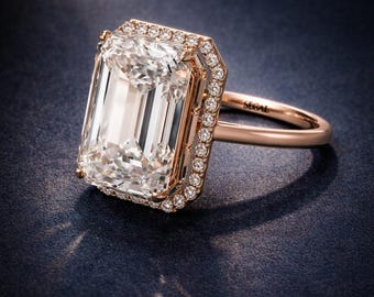 Único anillo de compromiso del anillo de diamante del oro amarillo floral y las hojas de diamante blanco - Layla anillo de compromiso único