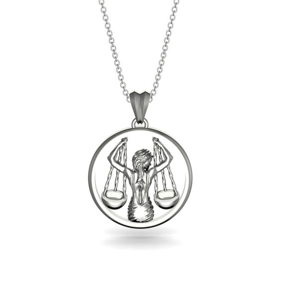 Libra Necklace White Gold 14K-18K White 