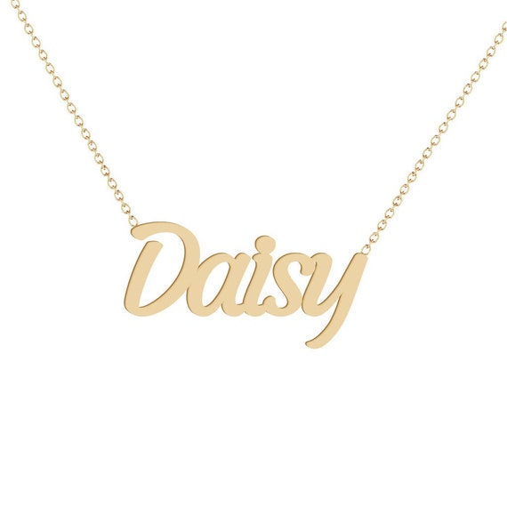★daisy★✾14kgf Daisy Necklace, Gold Filled, Enamel Daisy Charm Necklace