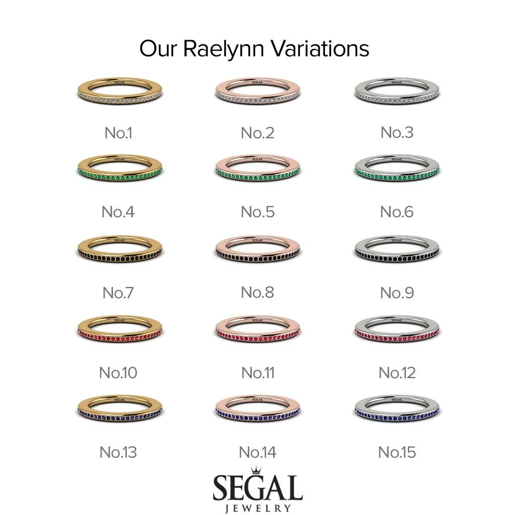 14K Yellow Gold Diamond Eternity Wedding Ring Band - Etsy