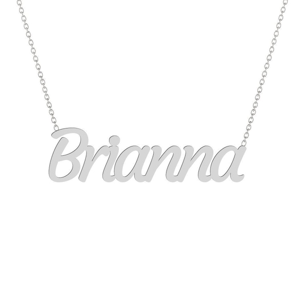 Brianna Name Necklace 14K White Gold 14K Rose Gold 14K Yellow