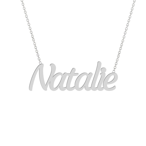 Natalie Name Necklace 14K Yellow Gold - 14K Rose Gold - 14K White