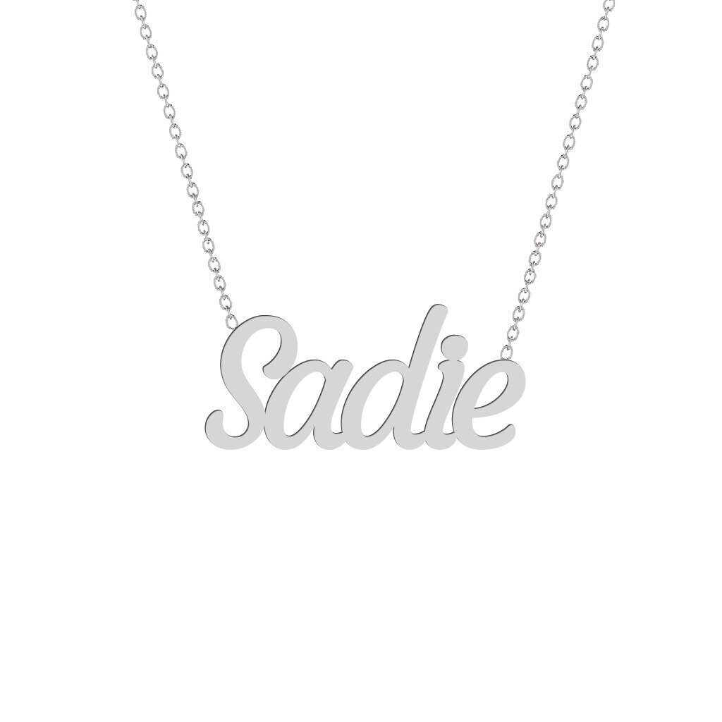 Sadie Name Necklace 14K White Gold 14K Rose Gold 14K - Etsy India