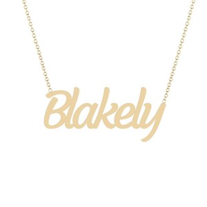 Blakely Name Necklace Gold 14K Rose Gold 14K White Gold - Blakely