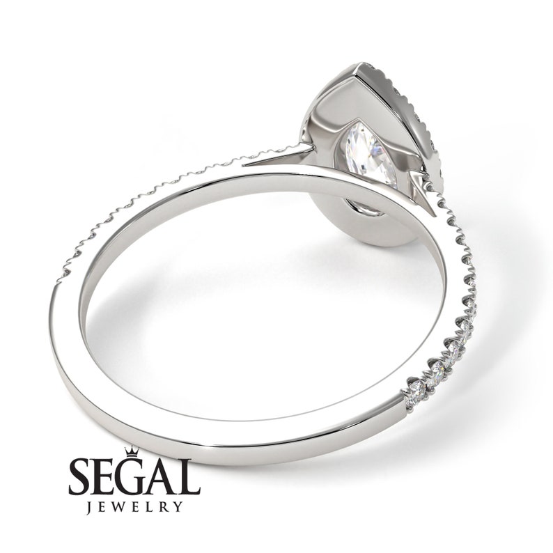 Teardrop Engagement rings 14k white gold diamond teardrop Etsy