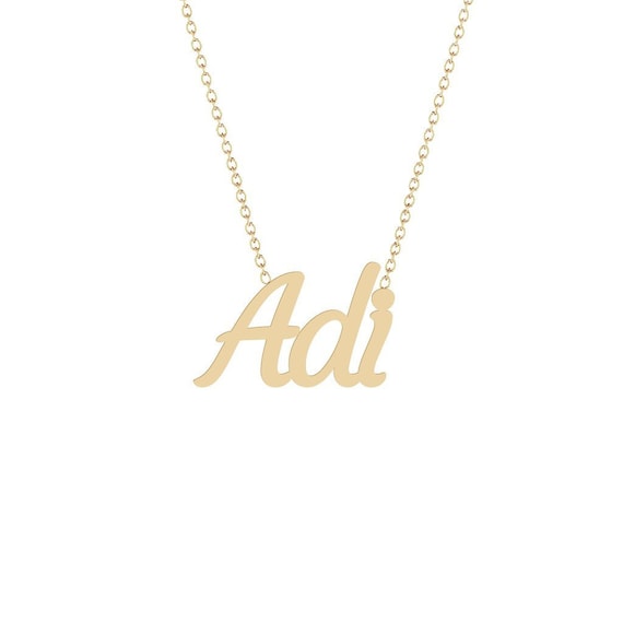 Adi Name Necklace Gold 14K Rose Gold 