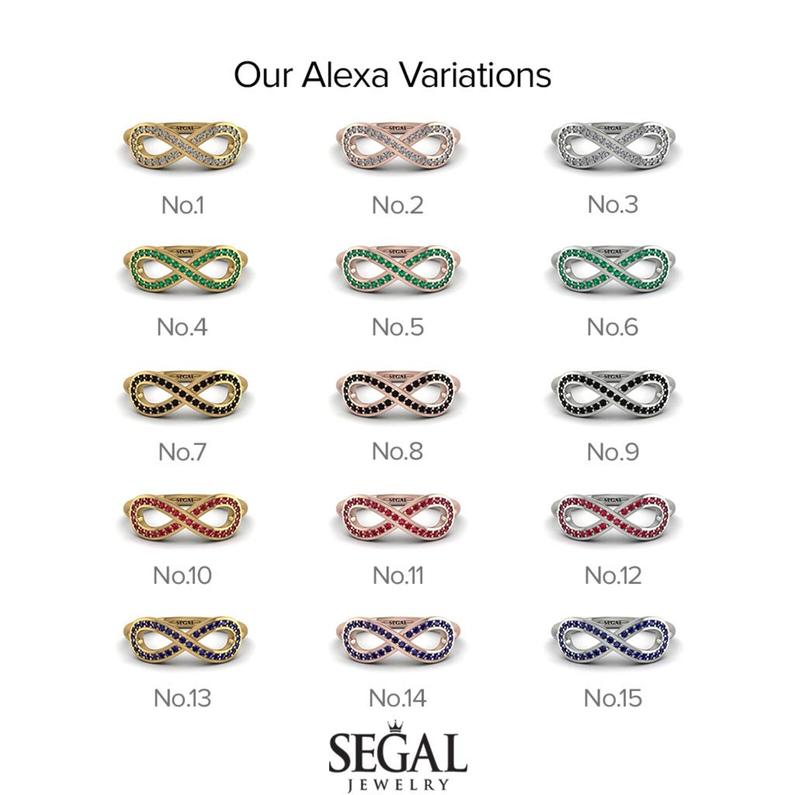 Promise Ring for Her 14k White Gold Infinity Ring Diamond Etsy