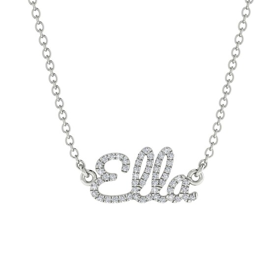 Custom Diamond Name Necklace 18K 14K 